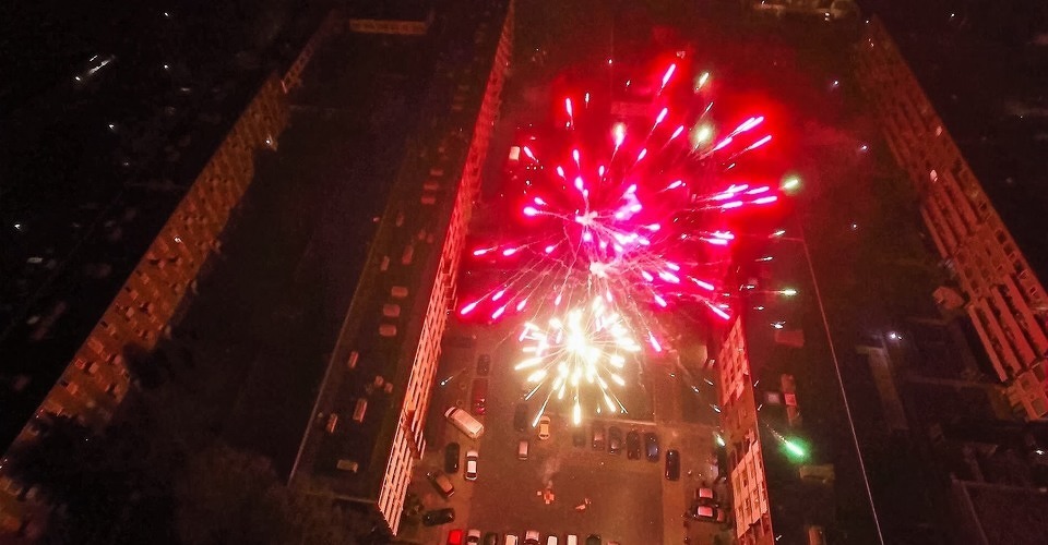 aerial bonanza drone video vuurwerk utrecht kanaleneiland 2015 2016 quadcopter