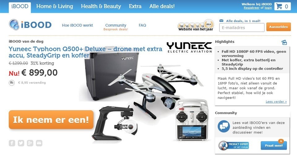 ibood yuneec q500 plus deluxe set