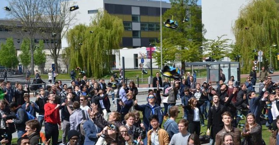 record studenten delft meeste drones lucht