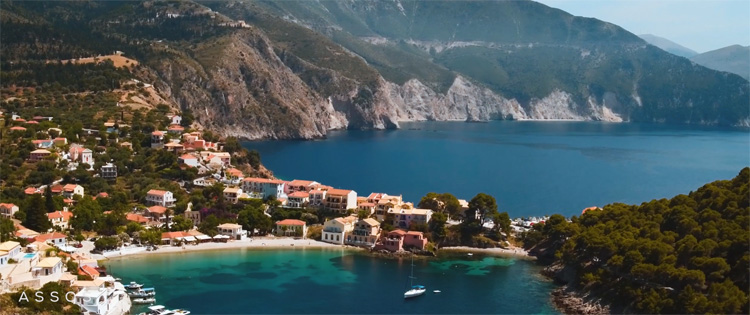 Dronevideo Ionian Island Kefalonia Griekenland